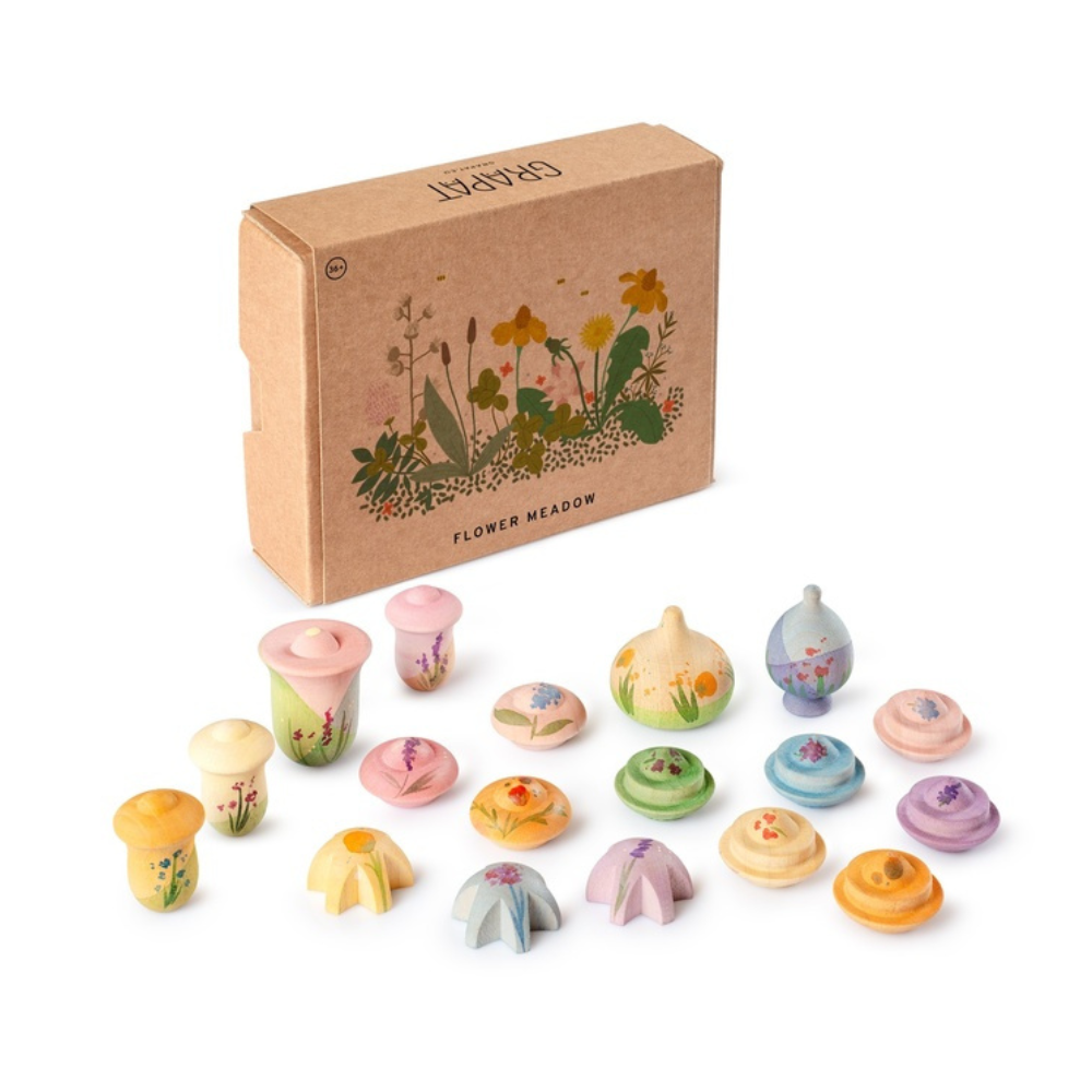 Grapat - "Flower Meadow" handbemalte Blumen (18 Teile)