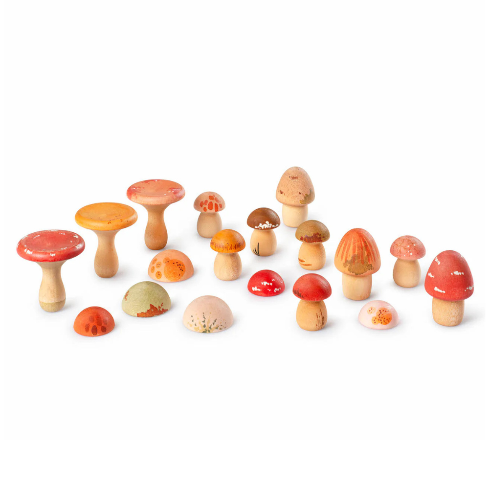 Grapat - "Mushroom Grove" handbemalte Pilze (18 Teile)