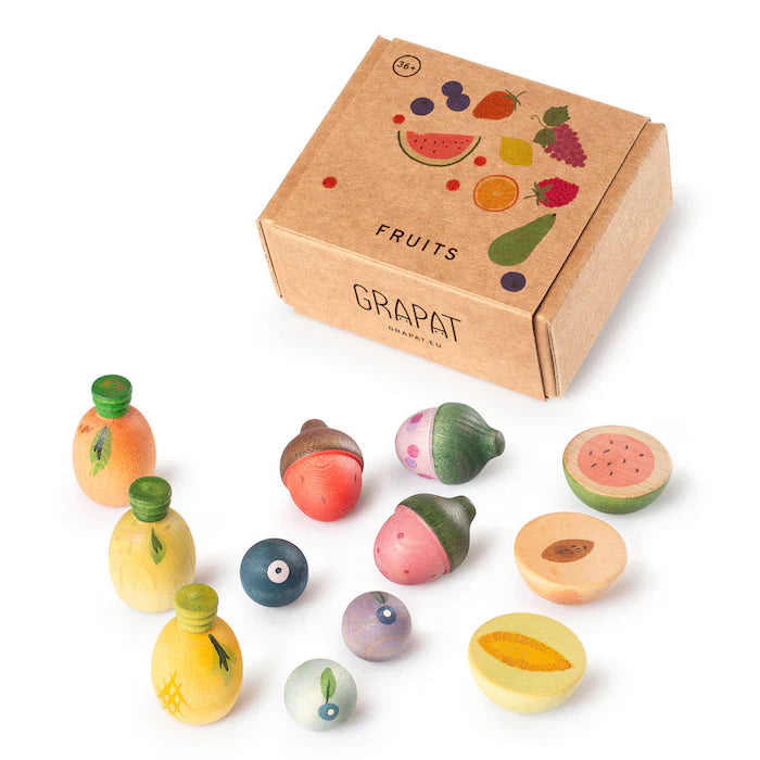 Grapat - "Fruits" handbemalte Holzfrüchte (12 Teile)