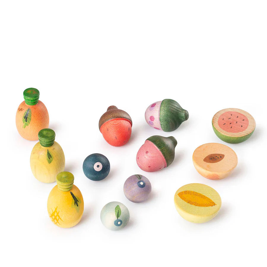 Grapat - "Fruits" handbemalte Holzfrüchte (12 Teile)
