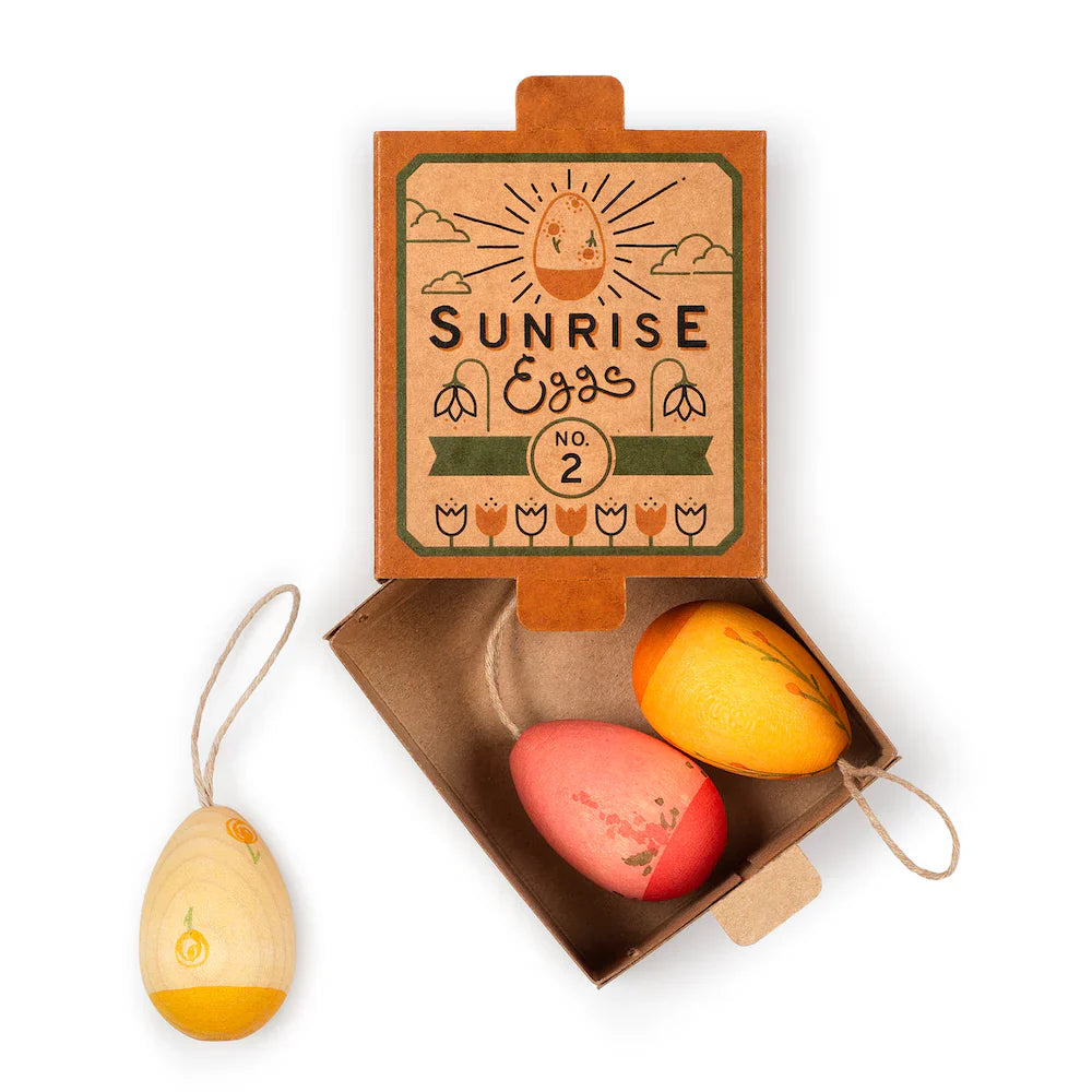 Grapat - Sunrise Eggs (Ostereier aus Holz, Warme Farben)