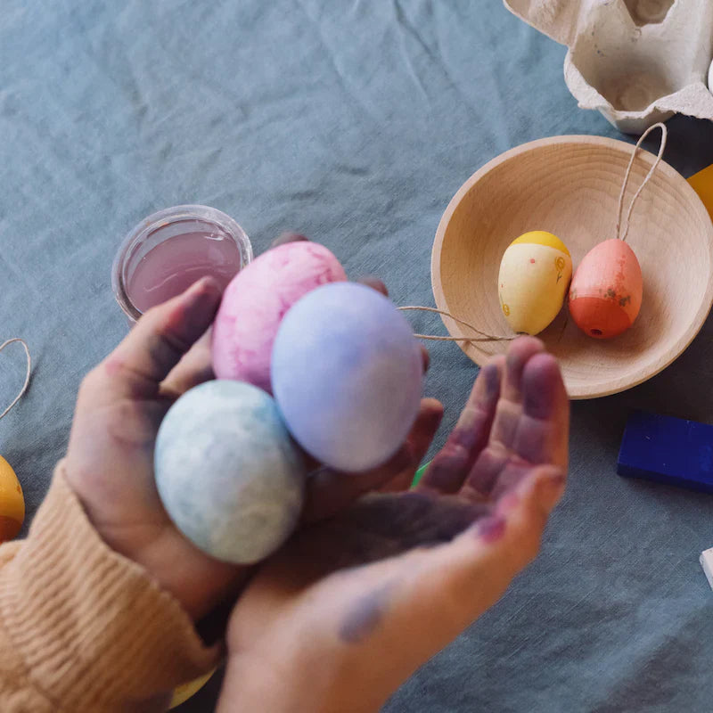 Grapat - Sunrise Eggs (Ostereier aus Holz, Warme Farben)