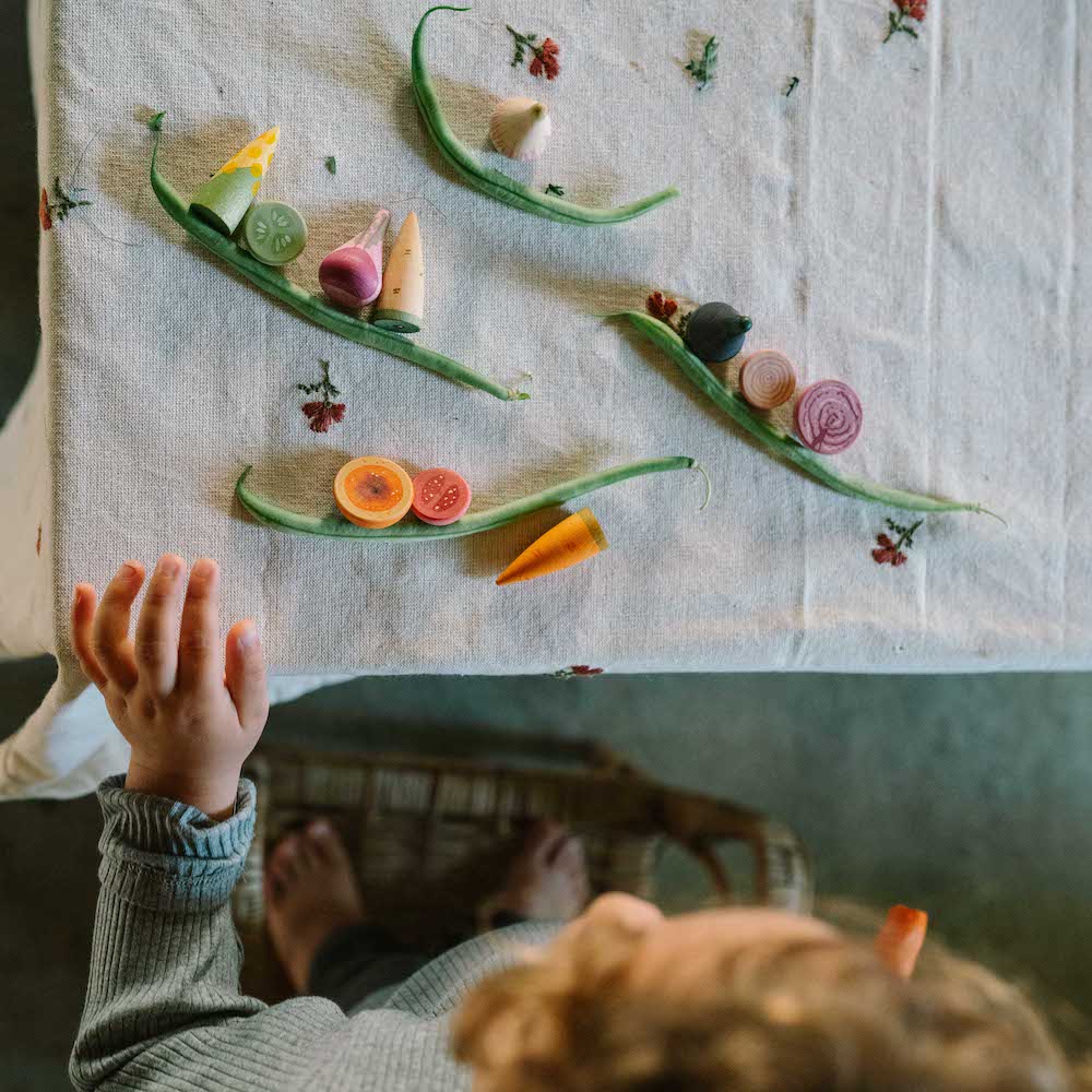 Grapat - "Veggies" handbemaltes Holzgemüse (12 Teile)